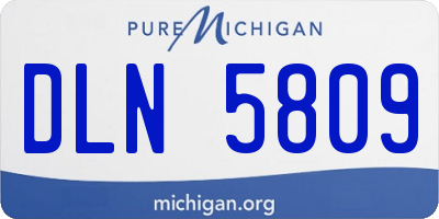 MI license plate DLN5809