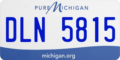 MI license plate DLN5815