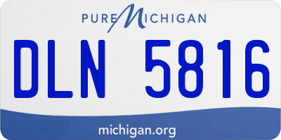 MI license plate DLN5816