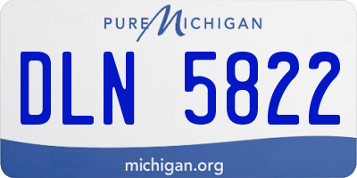 MI license plate DLN5822