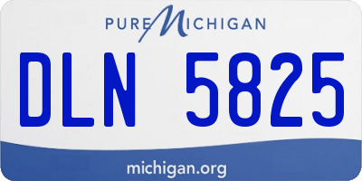 MI license plate DLN5825