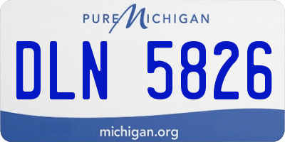 MI license plate DLN5826