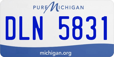 MI license plate DLN5831