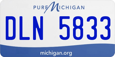 MI license plate DLN5833