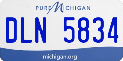 MI license plate DLN5834