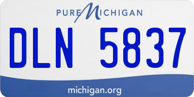 MI license plate DLN5837