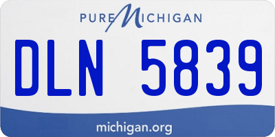 MI license plate DLN5839
