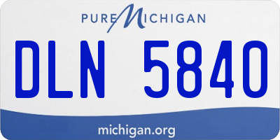 MI license plate DLN5840