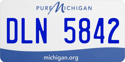 MI license plate DLN5842