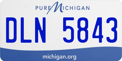 MI license plate DLN5843