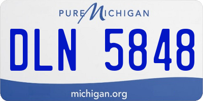 MI license plate DLN5848