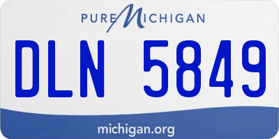 MI license plate DLN5849