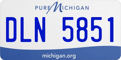 MI license plate DLN5851