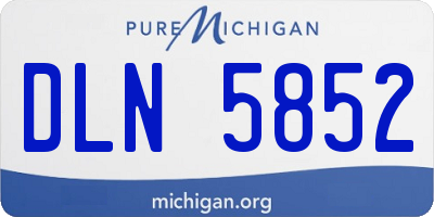 MI license plate DLN5852