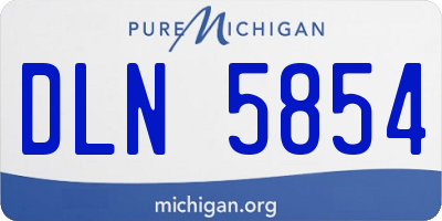 MI license plate DLN5854