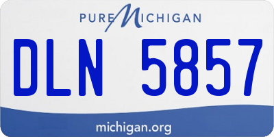 MI license plate DLN5857