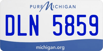 MI license plate DLN5859