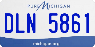 MI license plate DLN5861