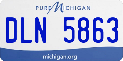 MI license plate DLN5863