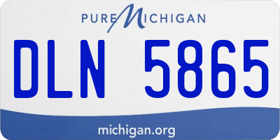 MI license plate DLN5865