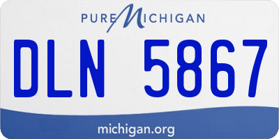 MI license plate DLN5867