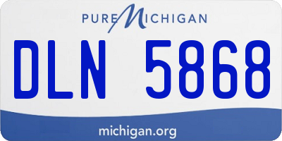 MI license plate DLN5868