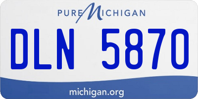 MI license plate DLN5870