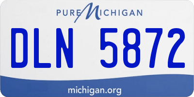 MI license plate DLN5872