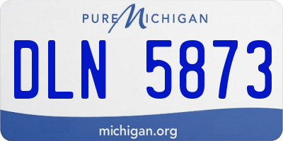 MI license plate DLN5873