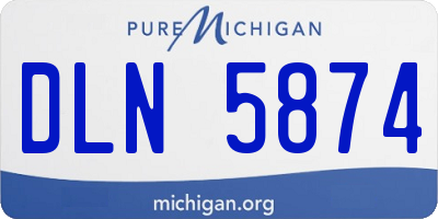 MI license plate DLN5874