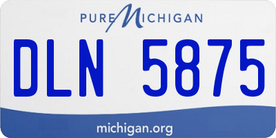 MI license plate DLN5875