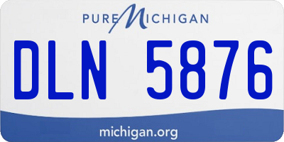 MI license plate DLN5876