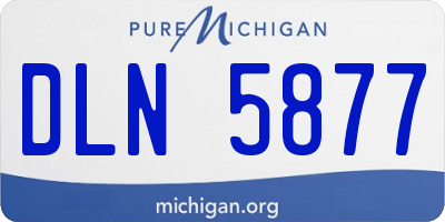 MI license plate DLN5877