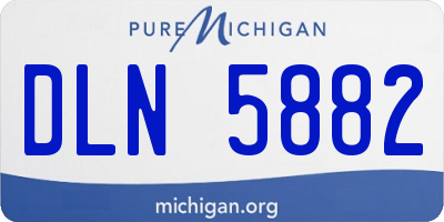 MI license plate DLN5882