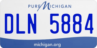 MI license plate DLN5884