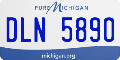 MI license plate DLN5890