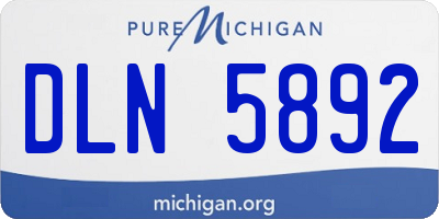 MI license plate DLN5892