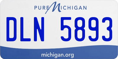 MI license plate DLN5893