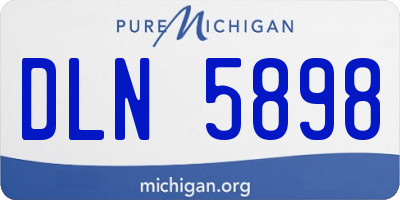 MI license plate DLN5898