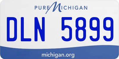 MI license plate DLN5899