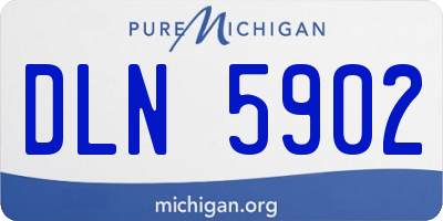MI license plate DLN5902