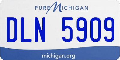 MI license plate DLN5909