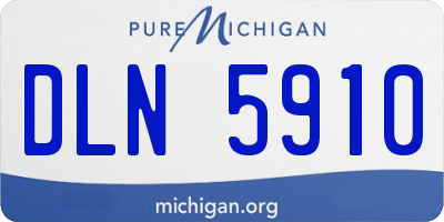 MI license plate DLN5910