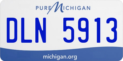 MI license plate DLN5913