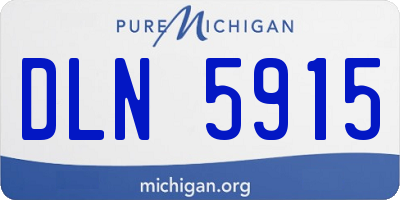 MI license plate DLN5915