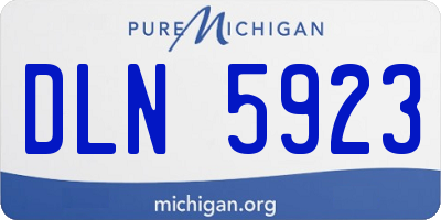 MI license plate DLN5923