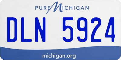 MI license plate DLN5924