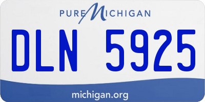 MI license plate DLN5925