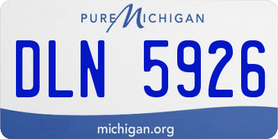 MI license plate DLN5926