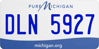 MI license plate DLN5927